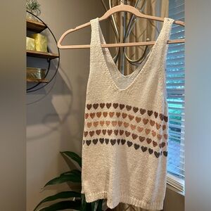 Sincerely Jules Heart Sweater Tank Top